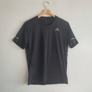 Adidas Men's Black Short Sleeve Running Tee